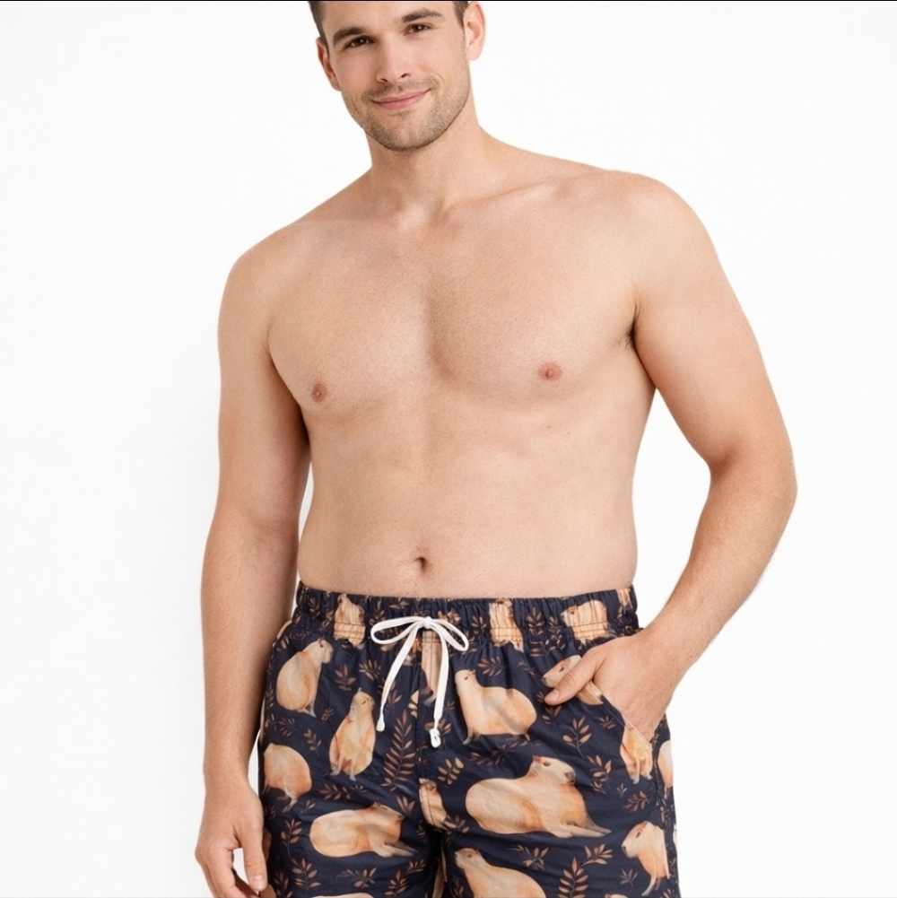 Goodfellow & Co Capybara Swim Trunks Men’s Size L Target